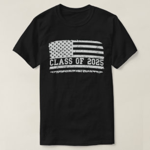 2025年米国上級旗の卒業式クラス Tシャツ