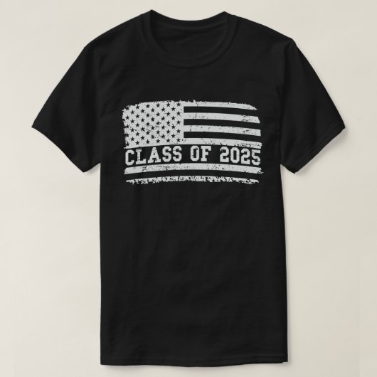 2025年米国上級旗の卒業式クラス Tシャツ (デザイン正面)