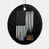 2025年米国旗の上級卒業のクラス セラミックオーナメント (左)