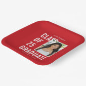 2025年紅白写真卒業パーティーのクラス ペーパープレート (傾斜あり)