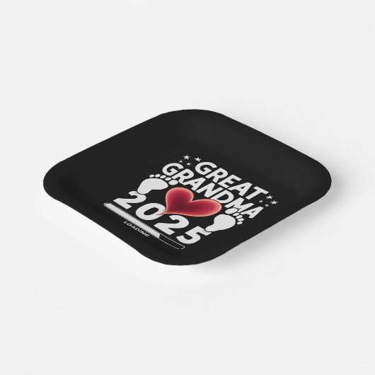 2025年素晴らしの妊娠発表 ペーパープレート (傾斜あり)