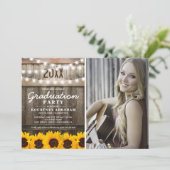 2025年素朴のひまわり写真卒業クラス 招待状 (スタンド正面)