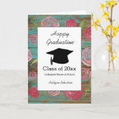 2025年素朴の水彩フローラクラス卒業 カード (黄色い花)