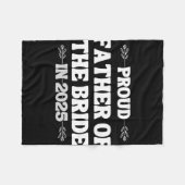 2025年結婚式おそろい自慢の花嫁の父 フリースブランケット (正面(横))