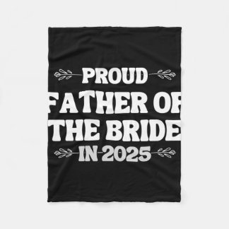 2025年結婚式おそろい自慢の花嫁の父 フリースブランケット