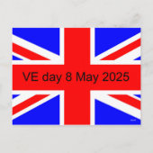 2025年統一された王国VE日の国旗 シーズンポストカード (裏面)
