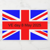 2025年統一された王国VE日の国旗 フードラベル (シングルラベル)
