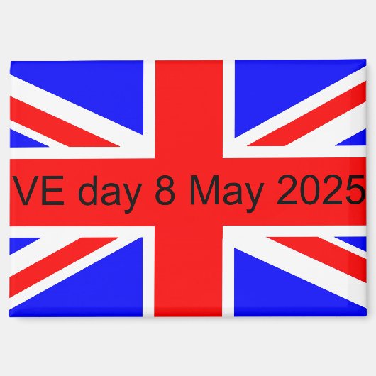 2025年統一された王国VE日の国旗 マグネット (正面)