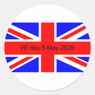 2025年統一された王国VE日の国旗 ラウンドシール