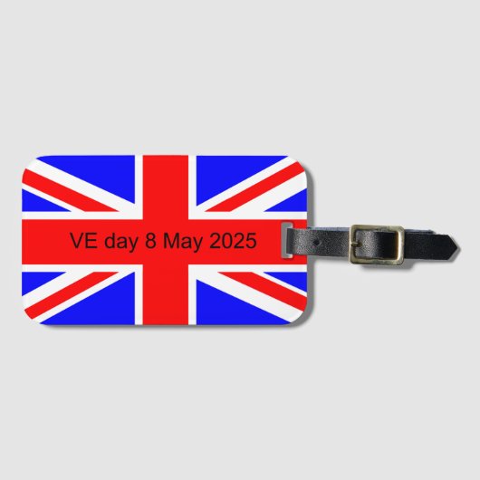 2025年統一された王国VE日の国旗 ラゲッジタグ (正面横)