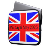 2025年統一された王国VE日の国旗 ラップトップスリーブ (正面左)