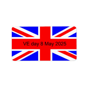 2025年統一された王国VE日の国旗 ラベル