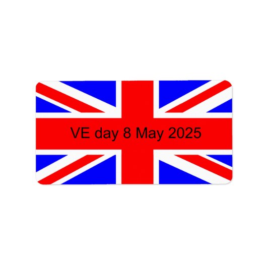 2025年統一された王国VE日の国旗 ラベル (正面)