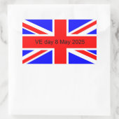 2025年統一された王国VE日の国旗 長方形シール (バッグ)
