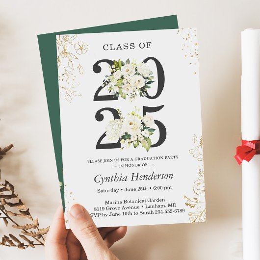 2025年緑のフローラ卒業パーティーのクラス 招待状