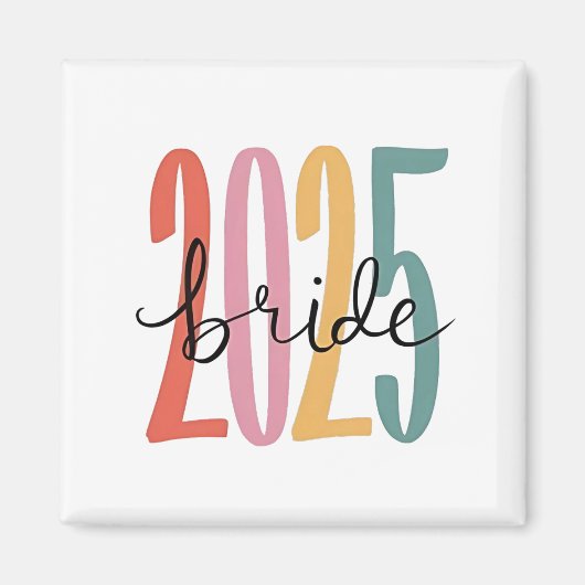 2025年花嫁結婚の告知結婚 マグネット (正面)