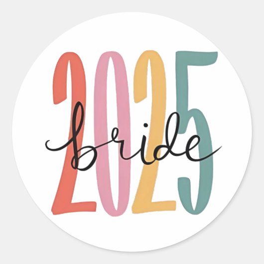 2025年花嫁結婚の告知結婚 ラウンドシール (正面)