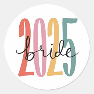 2025年花嫁結婚の告知結婚 ラウンドシール