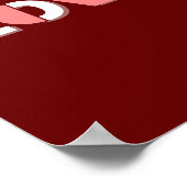 2025年解像度ラブピンクハートウォールアート ポスター (角)