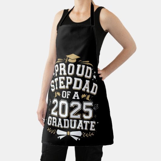 2025年誇りを持った卒卒業のステップパパ エプロン (インサイチュ)