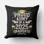 2025年誇りを持った卒卒業の家族の叔母 クッション (正面)