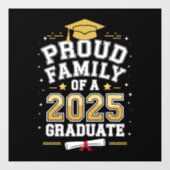 2025年誇りを持った卒卒業の家族 ウィンドウサイン (シート)