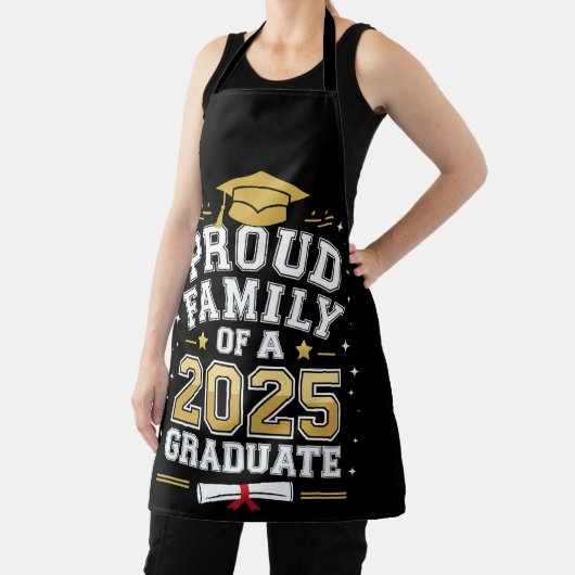 2025年誇りを持った卒卒業の家族 エプロン (インサイチュ)