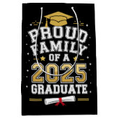 2025年誇りを持った卒卒業の家族 ミディアムペーパーバッグ (正面)