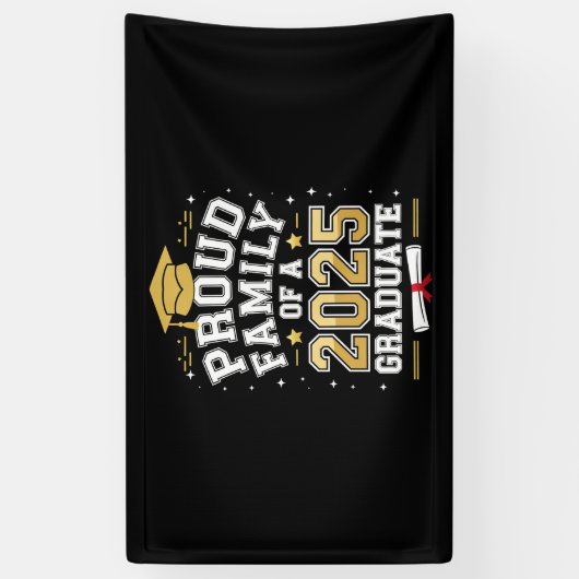 2025年誇りを持った卒卒業の家族 横断幕 (縦)