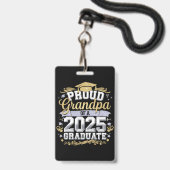 2025年誇りを持った卒卒業ファミリーの祖父 バッジ (Front with Lanyard)