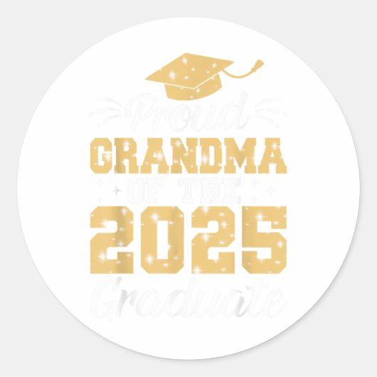2025年誇りを持った卒業グラン祖母 ラウンドシール (正面)