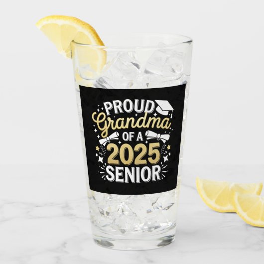 2025年誇りを持った卒業ゴールデンのおばあちゃん タンブラーグラス (アイス正面)