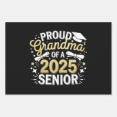 2025年誇りを持った卒業ゴールデンのおばあちゃん ラッピングペーパーシート (正面)