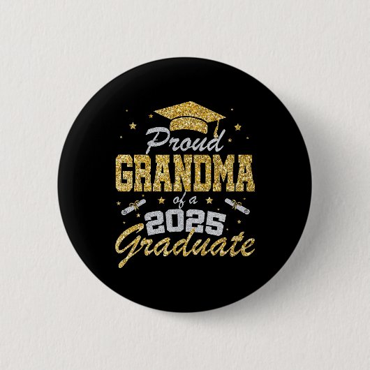 2025年誇りを持った卒業シニアClのおばあちゃん 缶バッジ (正面)