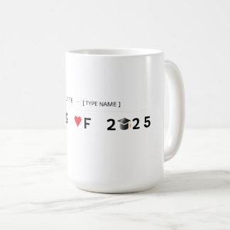 2025年誇りを持った卒業マグ – 名パーソナライズされた前 コーヒーマグカップ