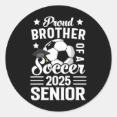 2025年誇りを持った卒業生のサッカー上級部員の弟 ラウンドシール (正面)