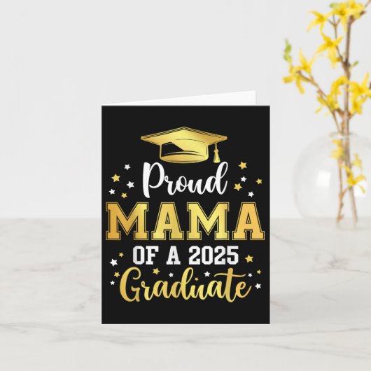 2025年誇りを持った卒業生のママママッチ家族グループ カード (黄色い花)