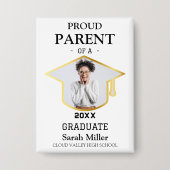 2025年誇りを持った卒業生の親（写真と名前） 缶バッジ (正面)