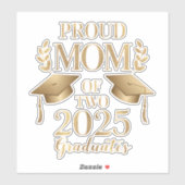 2025年誇りを持った卒業生2人の母が双子を卒業 シール (シート)