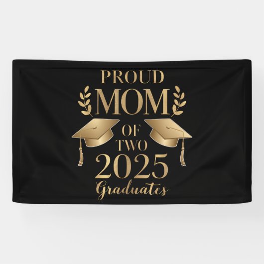 2025年誇りを持った卒業生2人の母が双子を卒業 横断幕 (横)