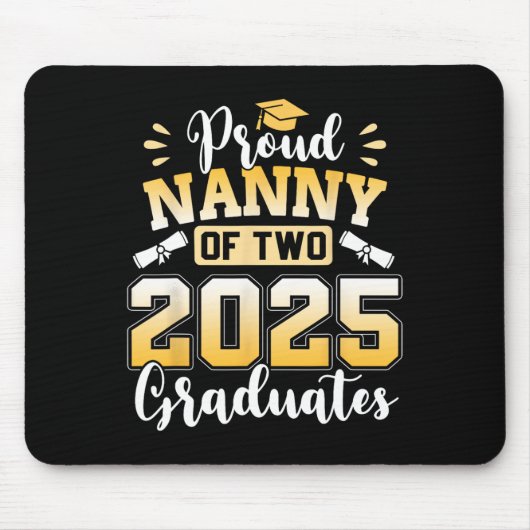 2025年誇りを持った卒業生2名のうちNanny 2025年クラス マウスパッド (正面)