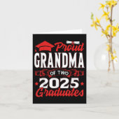 2025年誇りを持った卒業生2名のおばあちゃん2名の母Cl カード (黄色い花)