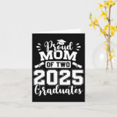 2025年誇りを持った卒業生2名の母 カード (黄色い花)