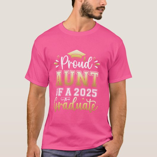 2025年誇りを持った卒業2年生のおばさん Tシャツ (正面)
