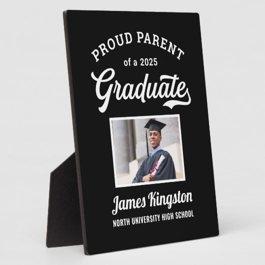 2025年誇りを持った大学院黒い写真撮カスタム影の親 フォトプラーク (側面)