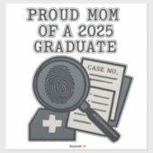 2025年誇りを持った犯罪学の母親Grad Detectiveスタイル シール (シート)