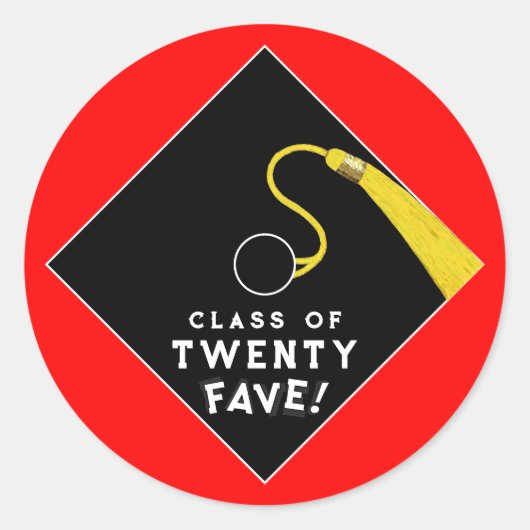 2025年赤卒業クラス ラウンドシール (正面)