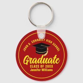 2025年赤黄色カスタム卒業 キーホルダー
