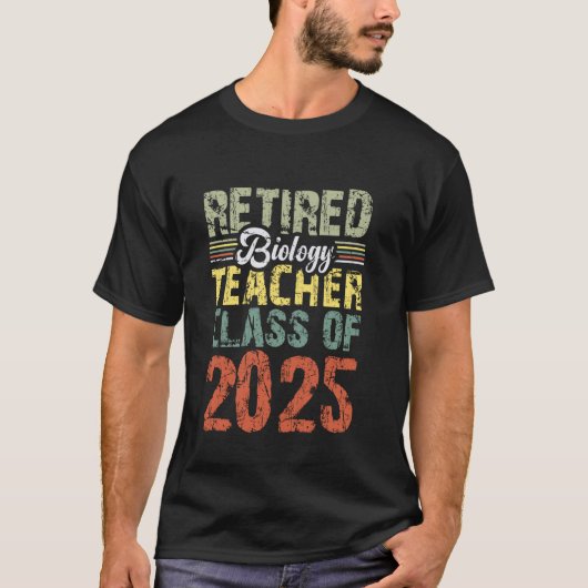 2025年退職した学年退学期の生物学先生クラス Tシャツ (正面)