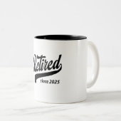 2025年退職した退職以おもしろい降 ツートーンマグカップ (正面右)